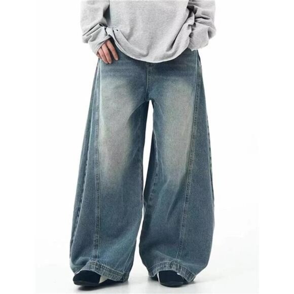 Women's Baggy Jeans Vintage Oversized Pants Aesthetic Hip Hop Jeans Relaxed Fit - Picture 5 of 6